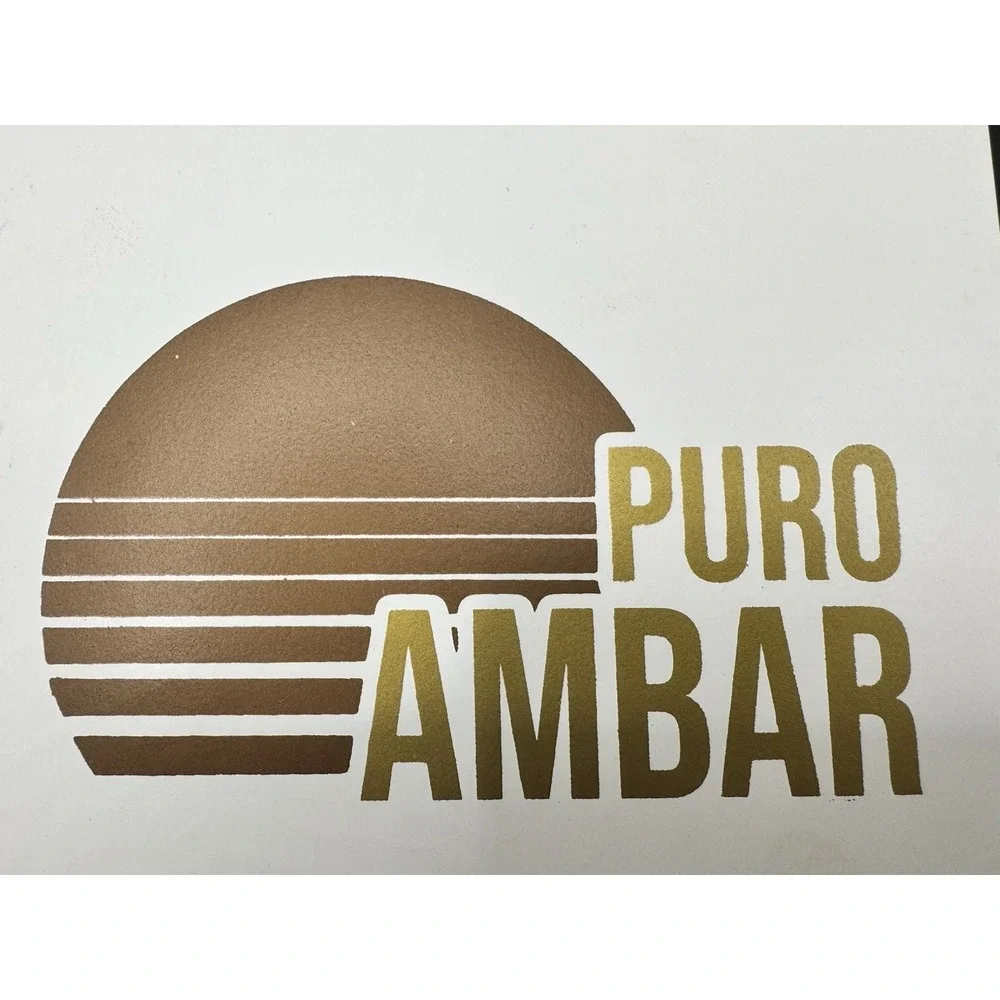 Puro Ambar Wooden Cigar Box Empty Dominican Republic Hinged Display Storage